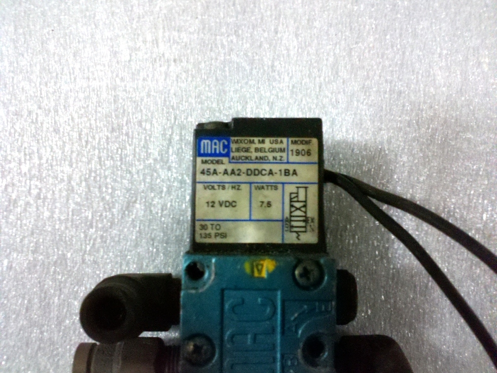 USED MAC INDUSTRIES AIR STEP SOLENOID P/N: 45A-AA2-DDCA-1BA (**OUT OF STOCK**) RV Chassis Parts 