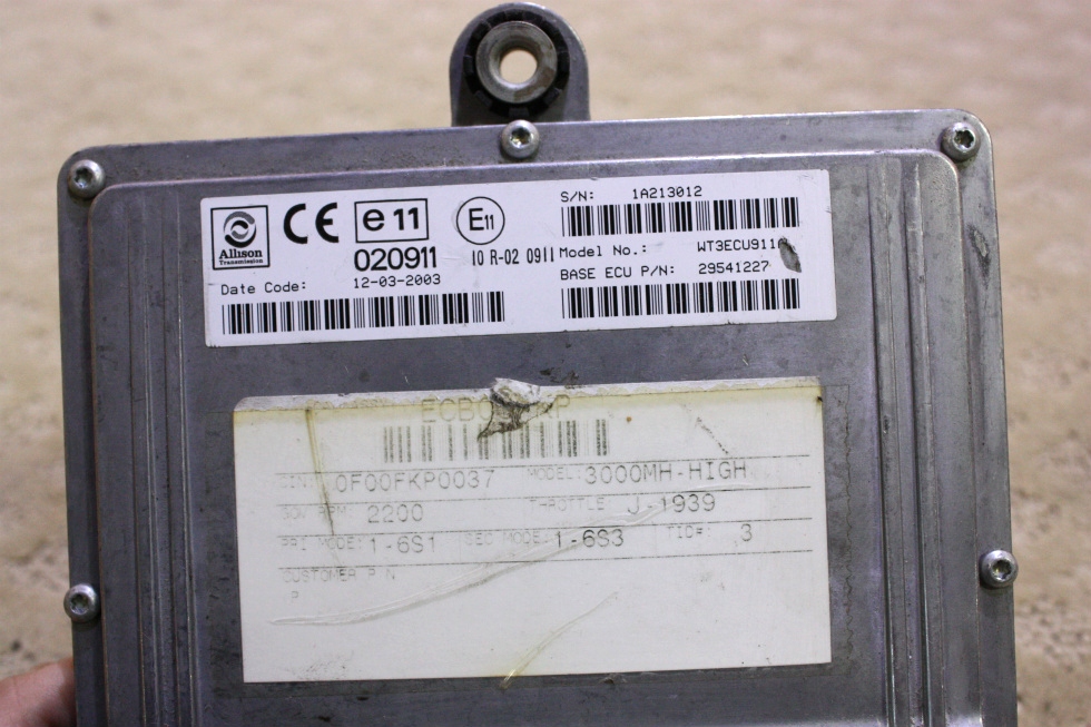 USED ALLISON TRANSMISSION ECU P/N 29541227 FOR SALE RV Chassis Parts 