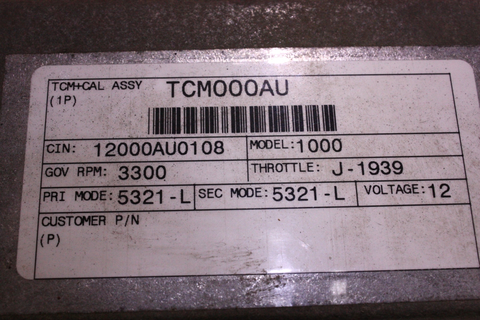 USED ALLISON TCM P/N TCM000AU FOR SALE RV Chassis Parts 