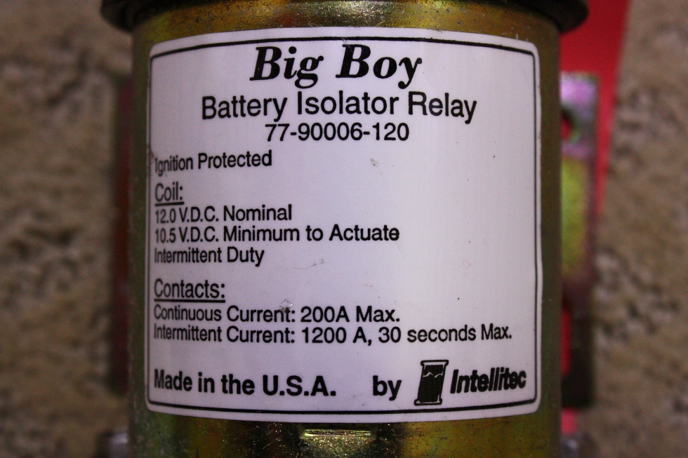 USED INTELLITEC BIG BOY ISOLATOR RELAY FOR SALE RV Chassis Parts 