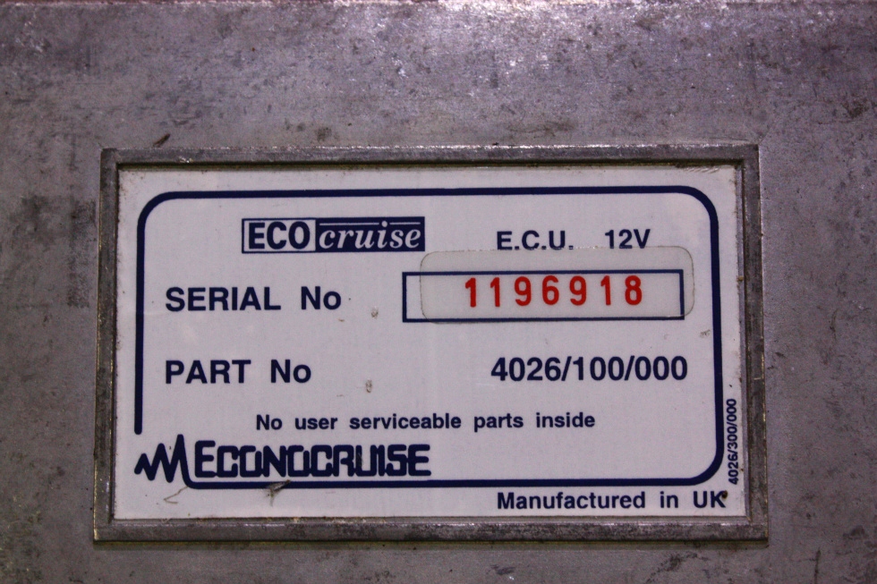 USED ECO CRUISE ECU 4026/100/000 FOR SALE RV Chassis Parts 