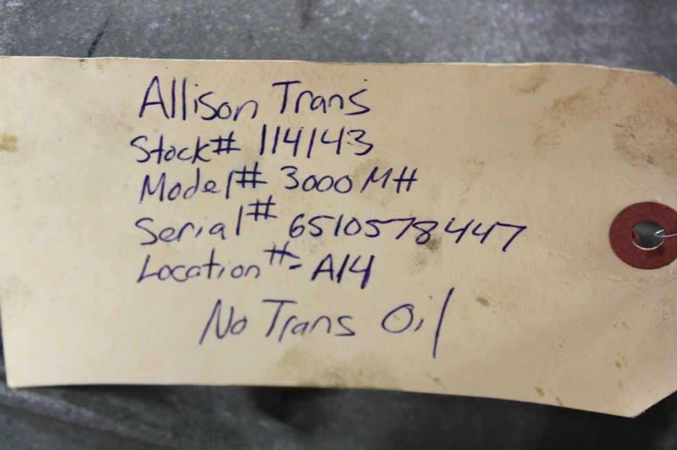 USED RV/MOTORHOME/BUS/TRUCK ALLISON TRANSMISSION 3000MH FOR SALE RV Chassis Parts 