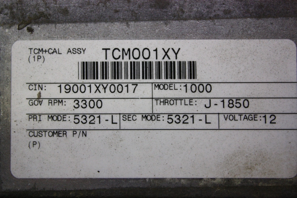 USED ALLISON TRANSMISSION TCM 29542725 FOR SALE RV Chassis Parts 