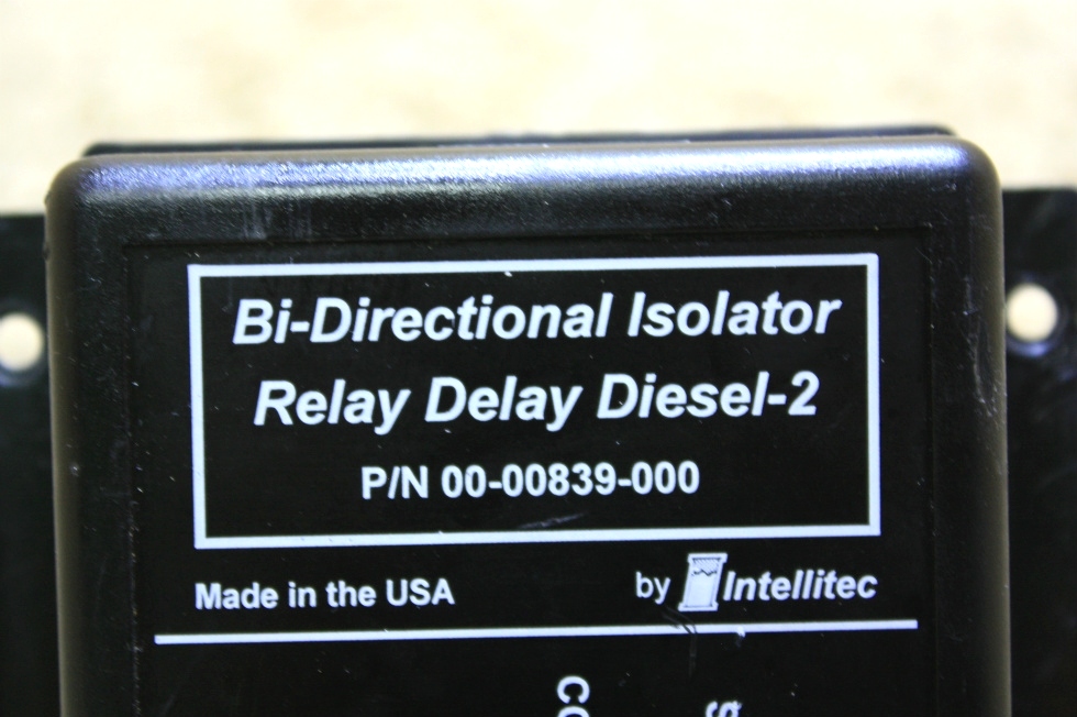 USED RV INTELLITEC DI-DIRECTIONAL ISOLATOR RELAY DELAY DIESEL 2 00-00839-000 FOR SALE RV Chassis Parts 