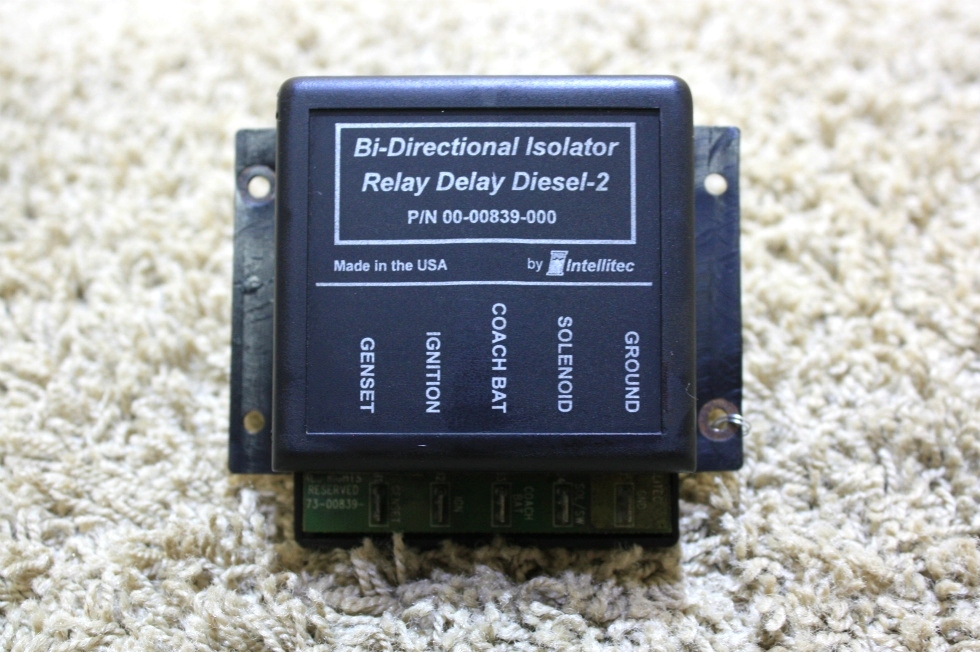 USED RV INTELLITEC BI-DIRECTIONAL ISOLATOR RELAY DELAY DIESEL-2 00-00839-000 FOR SALE RV Chassis Parts 