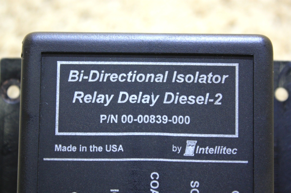 USED RV INTELLITEC BI-DIRECTIONAL ISOLATOR RELAY DELAY DIESEL-2 00-00839-000 FOR SALE RV Chassis Parts 