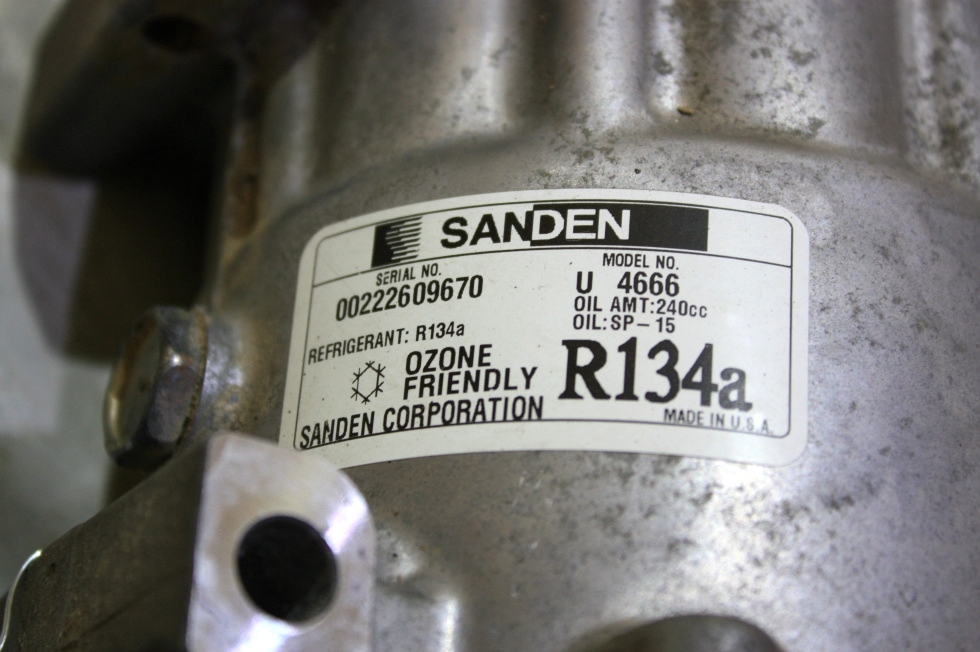 USED RV SANDEN A/C COMPRESSOR U 4666 MOTORHOME PARTS FOR SALE RV Chassis Parts 