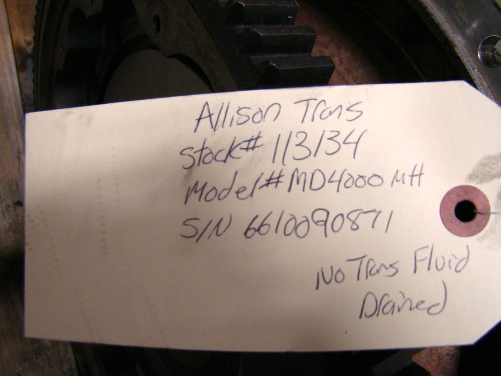 USED ALLISON TRANSMISSION | ALLISON 4000MH AUTOMATIC TRANSMISSION FOR SALE RV Chassis Parts 