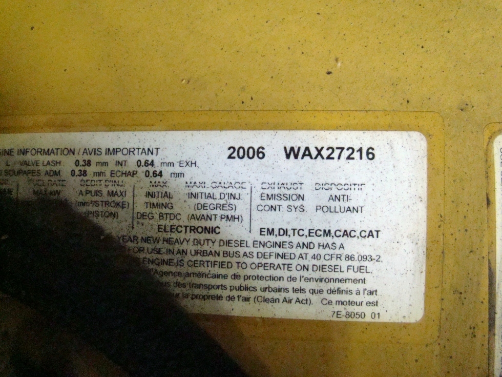 USED CATERPILLAR ACERT C7 ENGINES FOR SALE | WAX ENGINE FOR SALE 2006 7.2L RV Chassis Parts 