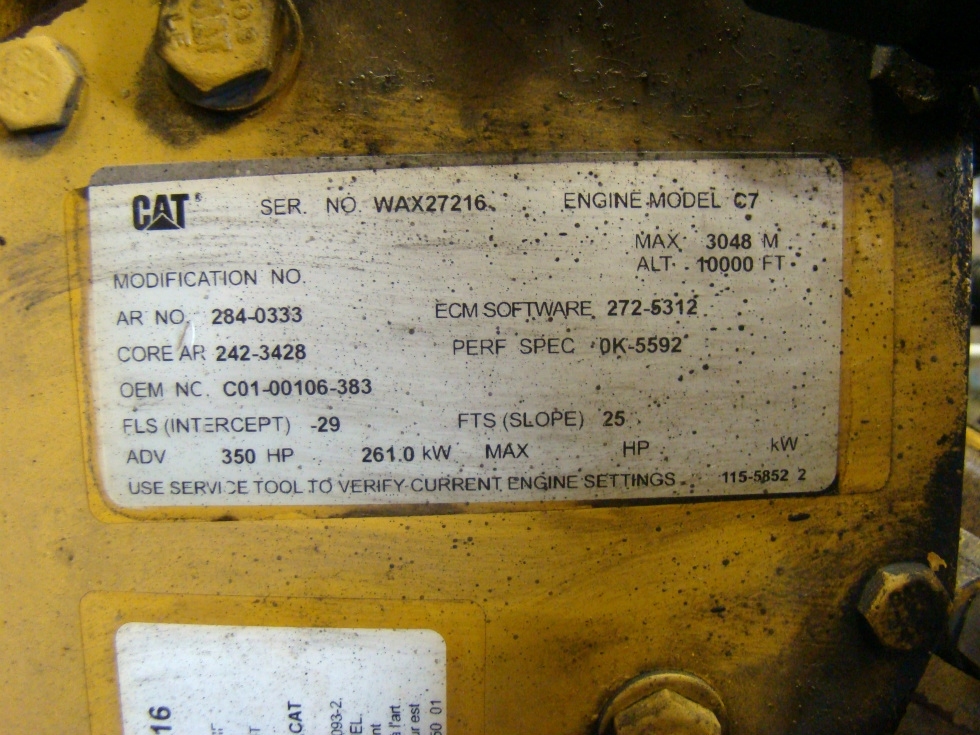 USED CATERPILLAR ACERT C7 ENGINES FOR SALE | WAX ENGINE FOR SALE 2006 7.2L RV Chassis Parts 