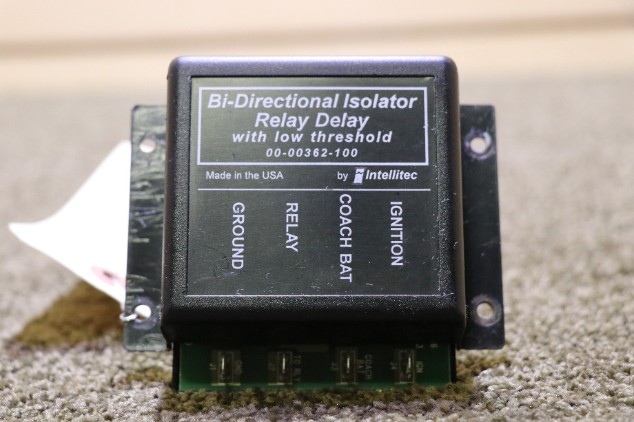 USED 00-00362-100 BI-DIRECTIONAL ISOLATOR RELAY DELAY WITH LOW THRESHOLD BY INTELLITEC RV PARTS FOR SALE RV Chassis Parts 