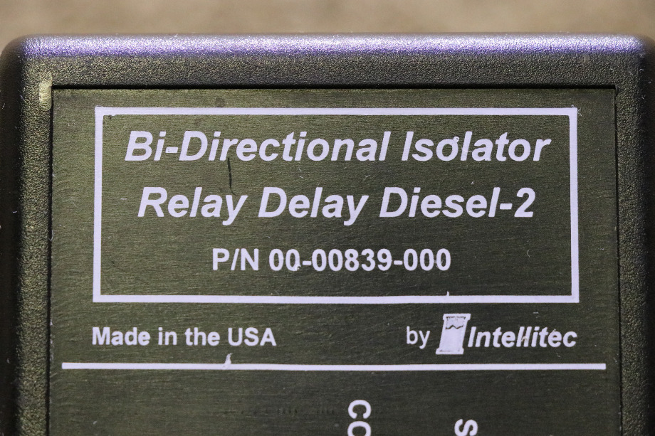 USED INTELLITEC 00-00839-000 BI-DIRECTIONAL ISOLATOR RELAY DELAY DIESEL-2 MOTORHOME PARTS FOR SALE RV Chassis Parts 
