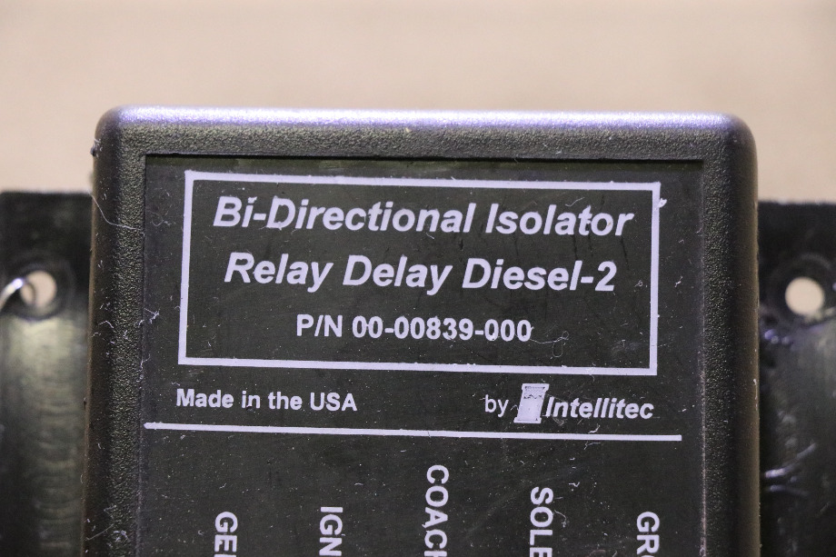USED RV INTELLITEC 00-00839-000 BI-DIRECTIONAL ISOLATOR RELAY DELAY DIESEL-2 FOR SALE RV Chassis Parts 