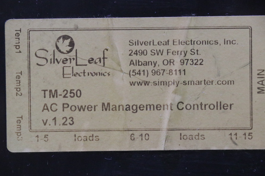 USED TM-250 SILVER LEAF AC POWER MANAGEMENT CONTROLLER MOTORHOME PARTS FOR SALE RV Chassis Parts 
