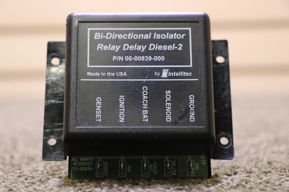 USED 00-00839-000 INTELLITEC BI-DIRECTIONAL ISOLATOR RELAY DELAY DIESEL 2 RV/MOTORHOME PARTS FOR SALE RV Chassis Parts 
