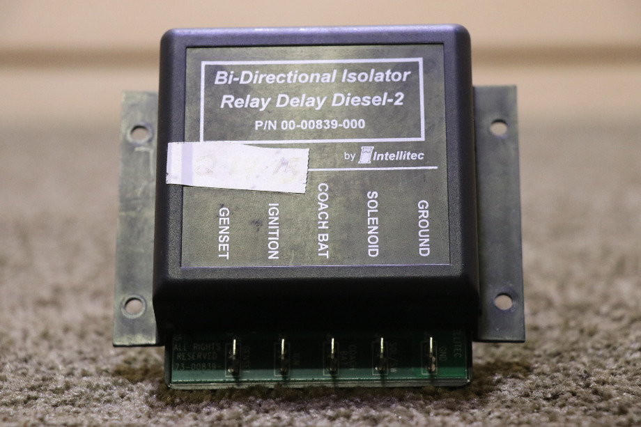 USED RV 00-00839-000 INTELLITEC BI-DIRECTIONAL ISOLATOR RELAY DELAY DIESEL-2 FOR SALE RV Chassis Parts 