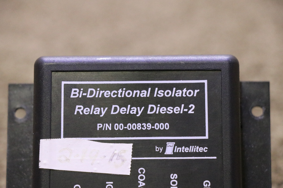 USED RV 00-00839-000 INTELLITEC BI-DIRECTIONAL ISOLATOR RELAY DELAY DIESEL-2 FOR SALE RV Chassis Parts 