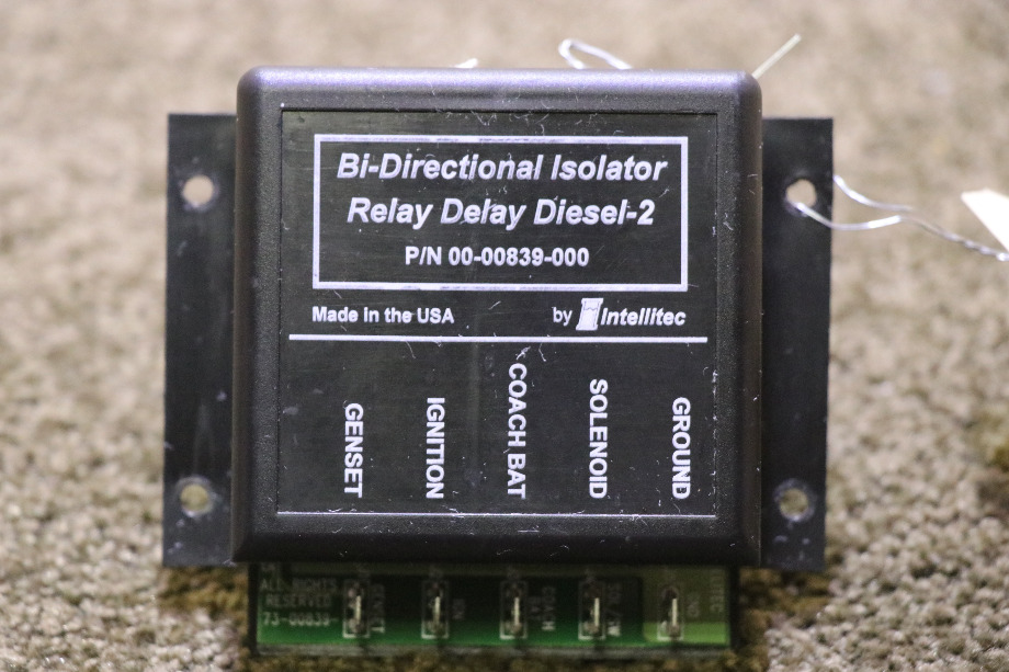 USED BI-DIRECTION ISOLATOR RELAY DELAY DIESEL-2 BY INTELLITEC 00-00839-000 MOTORHOME PARTS FOR SALE RV Chassis Parts 