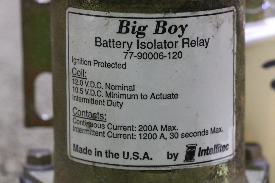 USED BIG BOY BATTERY ISOLATOR RELAY 77-90006-120 RV/MOTORHOME PARTS FOR SALE RV Chassis Parts 