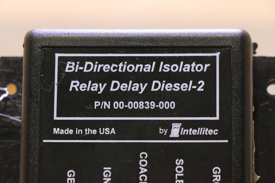 USED 00-00839-000 INTELLITEC BI-DIRECTIONAL ISOLATOR RELAY DELAY DIESEL - 2 RV PARTS FOR SALE RV Chassis Parts 