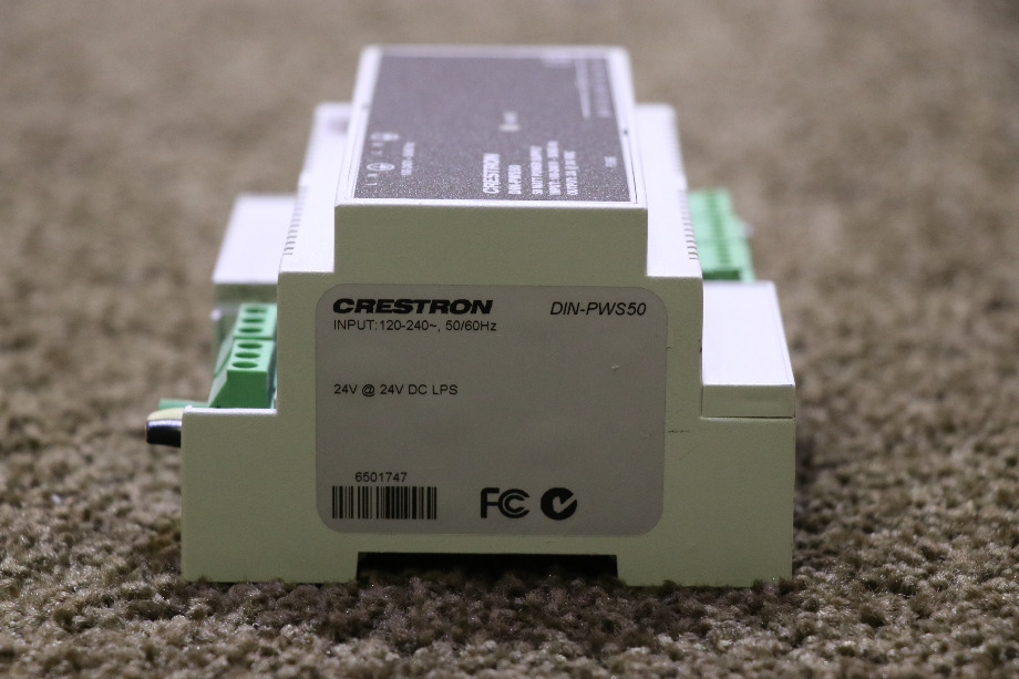 USED MOTORHOME CRESTRON DIN-PWS50 50 WATT POWER SUPPLY MODULE FOR SALE RV Chassis Parts 