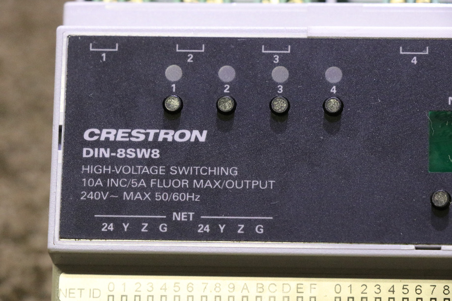 USED DIN-8SW8 CRESTRON HIGH-VOLTAGE SWITCHING MODULE RV PARTS FOR SALE RV Chassis Parts 