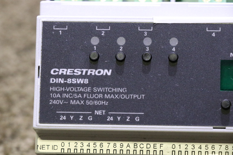 USED RV DIN-8SW8 CRESTRON HIGH-VOLTAGE SWITCHING MODULE FOR SALE RV Chassis Parts 