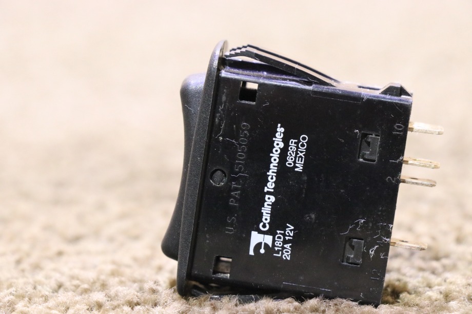 USED BLACK ROCKER DASH SWITCH L18D1 RV/MOTORHOME PARTS FOR SALE RV Components 