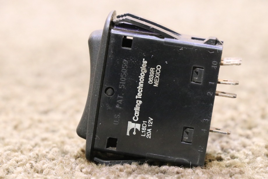 USED RV L18D1 BLACK ROCKER DASH SWITCH FOR SALE RV Components 