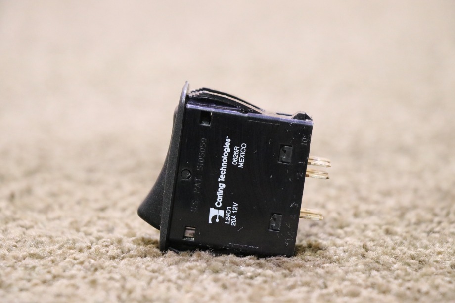 USED MOTORHOME BLACK ROCKER L24D1 DASH SWITCH FOR SALE RV Components 