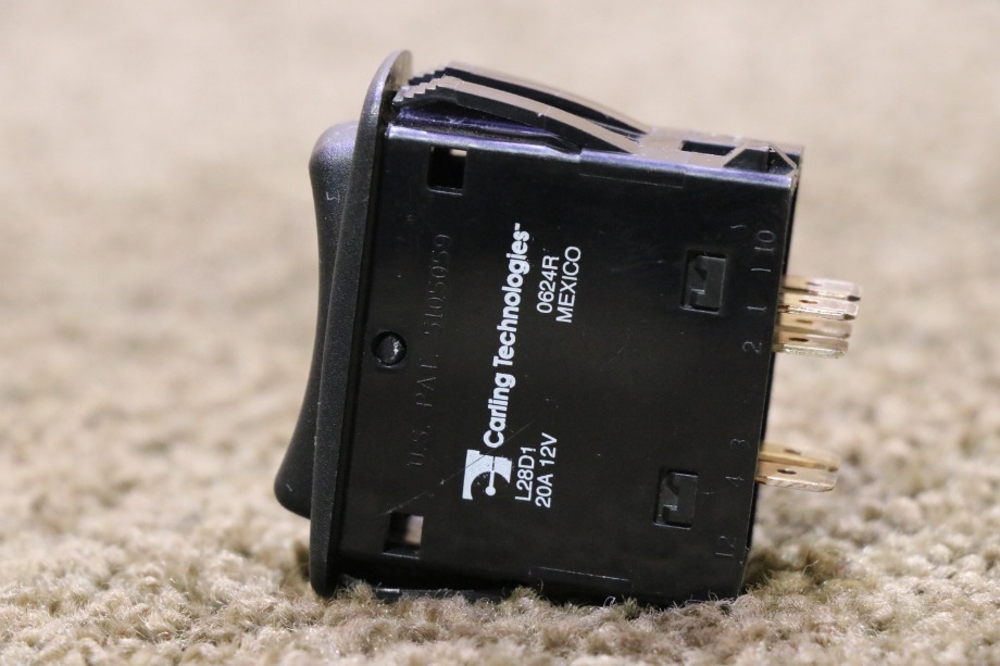 USED RV/MOTORHOME BLACK ROCKER DASH SWITCH L28D1 FOR SALE RV Components 