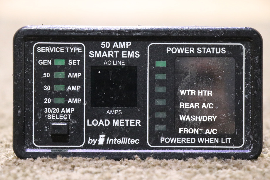 USED INTELLITEC 00-00903-150 50 AMP SMART EMS DISPLAY PANEL MOTORHOME PARTS FOR SALE RV Components 
