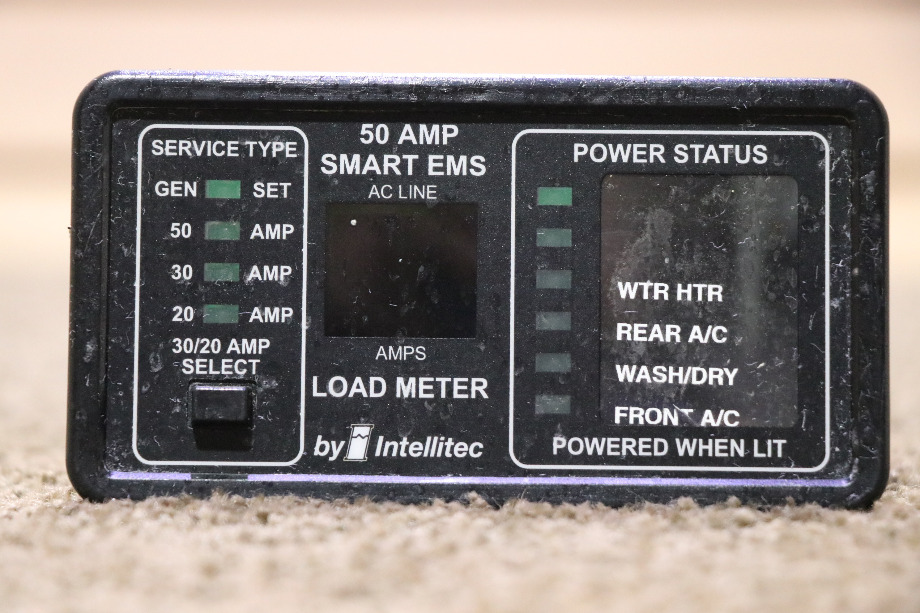USED INTELLITEC 00-00903-150 50 AMP SMART EMS DISPLAY PANEL MOTORHOME PARTS FOR SALE RV Components 