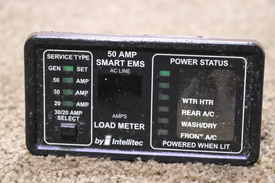 USED INTELLITEC 00-00903-150 50 AMP SMART EMS DISPLAY PANEL MOTORHOME PARTS FOR SALE RV Components 
