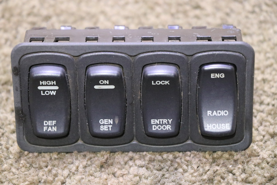 USED MOTORHOME 4 SWITCH DASH PANEL FOR SALE RV Components 