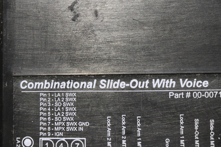 USED INTELLITEC COMBINATIONAL SLIDE OUT WITH VOICE 00-00719-100 RV/MOTORHOME PARTS FOR SALE RV Components 