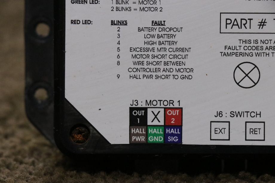 USED MOTORHOME LIPPERT 13398-C2 DUAL MOTOR SYNCHRONOUS VELOCITY SLIDE CONTROLLER FOR SALE RV Components 