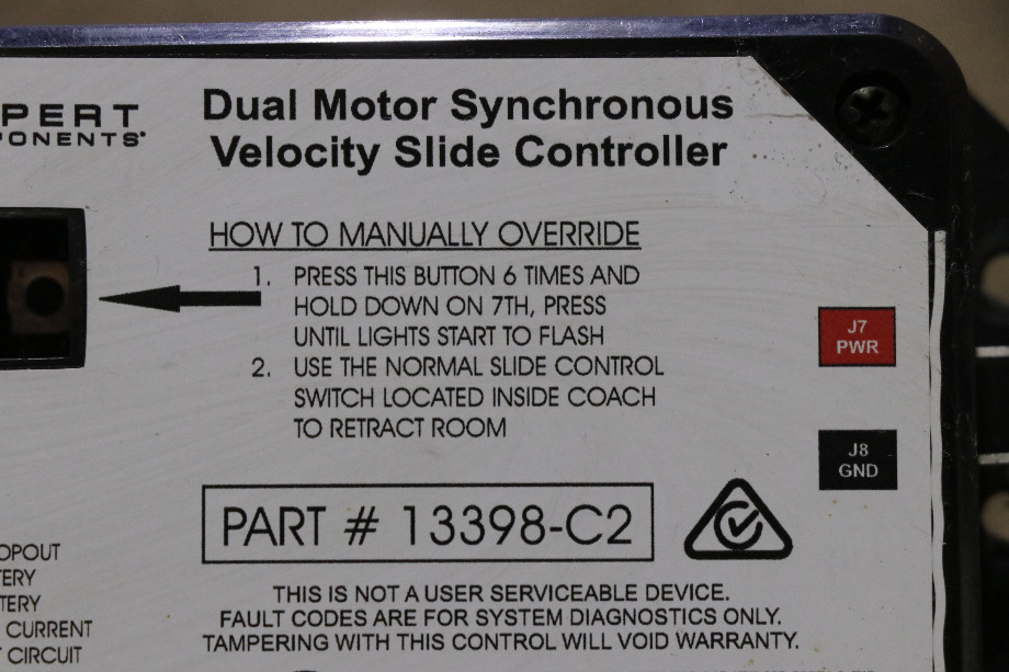 USED MOTORHOME LIPPERT 13398-C2 DUAL MOTOR SYNCHRONOUS VELOCITY SLIDE CONTROLLER FOR SALE RV Components 