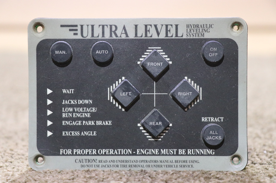 USED ULTRA LEVEL 12594A HYDRAULIC LEVELING SYSTEM TOUCH PAD MOTORHOME PARTS FOR SALE RV Components 