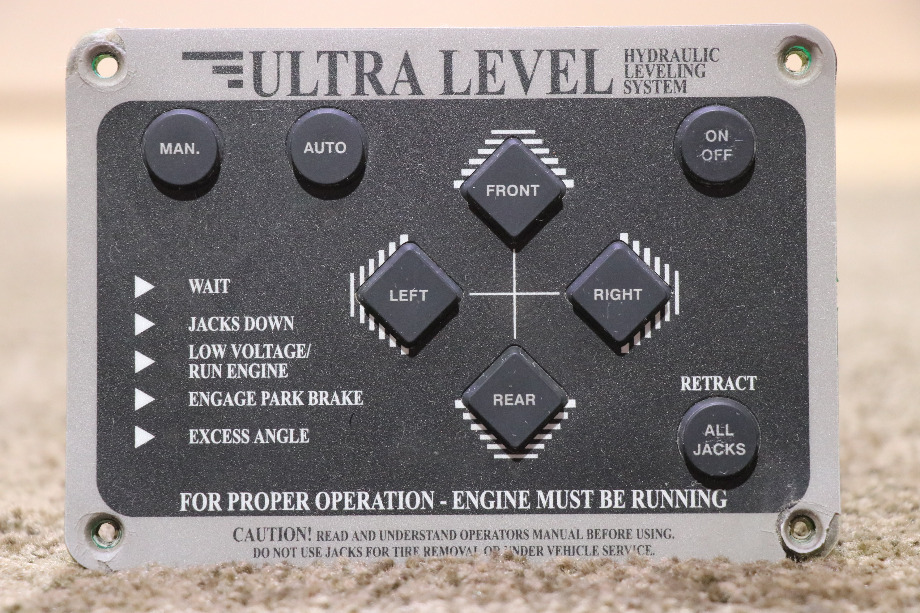 USED ULTRA LEVEL HYDRAULIC LEVELING SYSTEM TOUCH PAD 12594A RV/MOTORHOME PARTS FOR SALE RV Components 