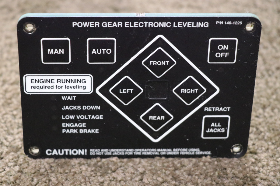 USED POWER GEAR ELECTRONIC LEVELING TOUCH PAD 140-1226 RV/MOTORHOME PARTS FOR SALE RV Components 