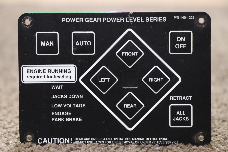 USED RV 140-1226 POWER GEAR ELECTRONIC LEVELING TOUCH PAD FOR SALE RV Components 