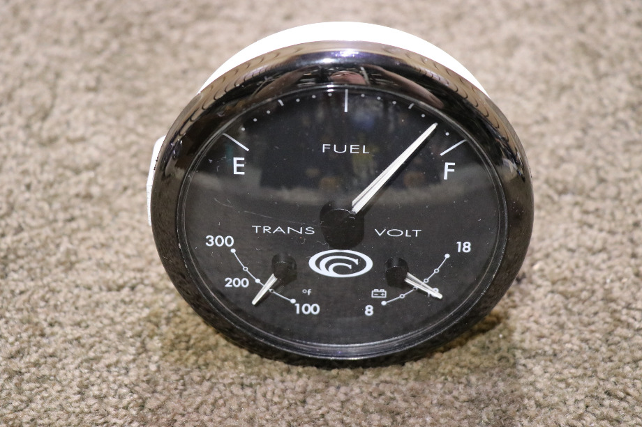 USED MEDALLION 3 IN 1 7544-20001-29 FUEL / TRANS / VOLT DASH GAUGE MOTORHOME PARTS FOR SALE RV Components 