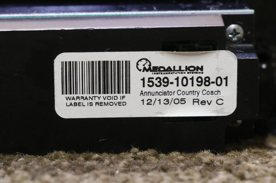 USED FREIGHTLINER ANNUNCIATOR 1539-10198-01 RV/MOTORHOME PARTS FOR SALE RV Components 