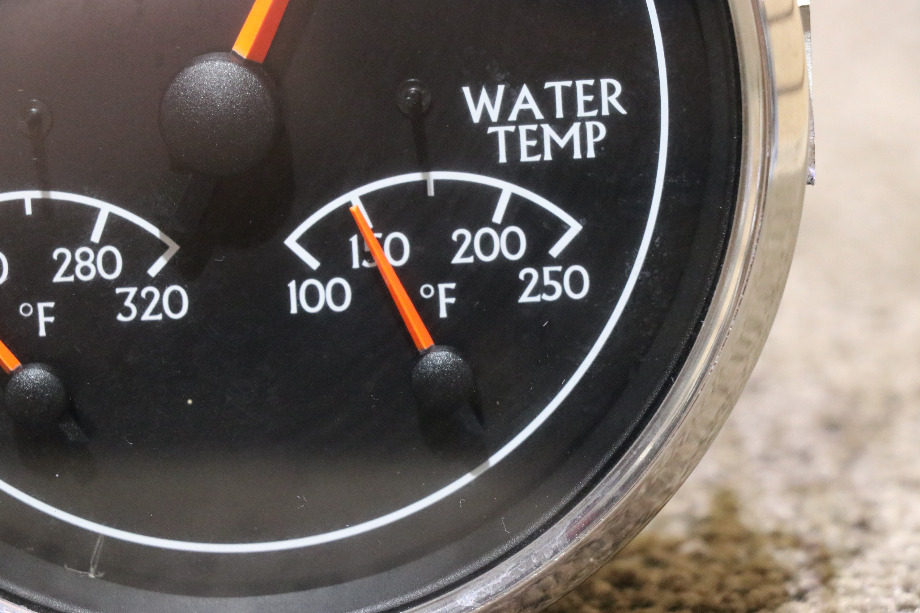 USED 946487 3 IN 1 FUEL / TRANS / WATER DASH GAUGE RV PARTS FOR SALE RV Components 
