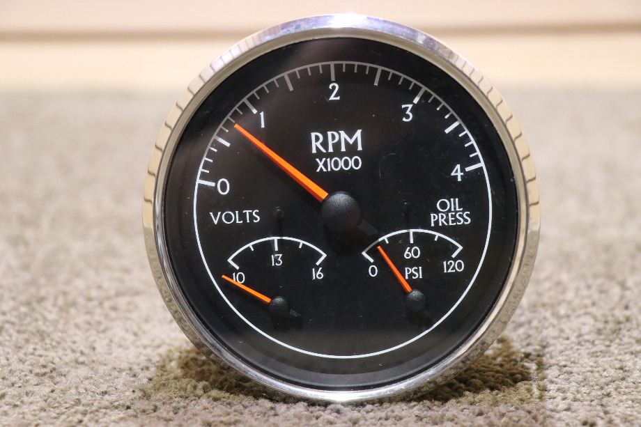 USED 3 IN 1 946486 TACH / VOLTS / OIL DASH GAUGE MOTORHOME PARTS FOR SALE RV Components 