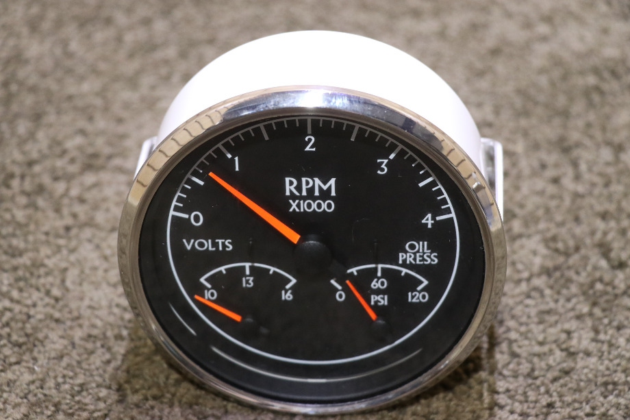 USED 3 IN 1 946486 TACH / VOLTS / OIL DASH GAUGE MOTORHOME PARTS FOR SALE RV Components 
