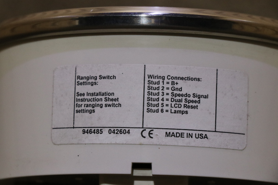 USED SPEEDOMETER DASH GAUGE 946485 RV/MOTORHOME PARTS FOR SALE RV Components 