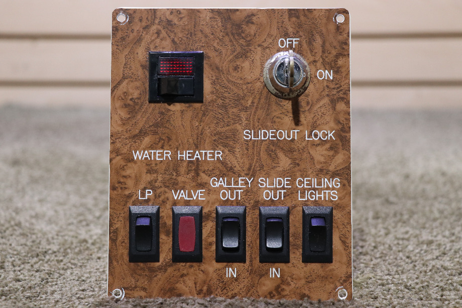 USED MOTORHOME WATER HEATER AND SLIDE OUT SWITCH PANEL FOR SALE RV Components 
