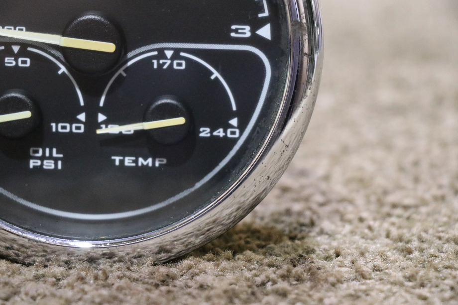 USED RV/MOTORHOME SPARTAN 3 IN 1 TACH / OIL / TEMP DASH GAUGE FOR SALE RV Components 
